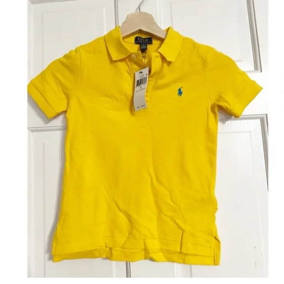 Polo Ralph Lauren Kids Yellow Polo Shirt NWT Sz 5 - Picture 2 of 5